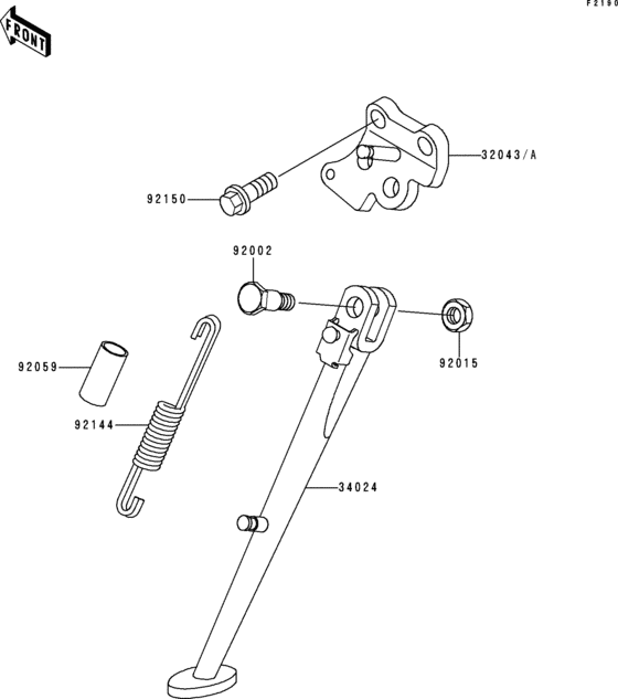 ZX900 Подножка