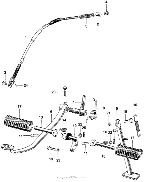 SL350 Brake pedal + step
