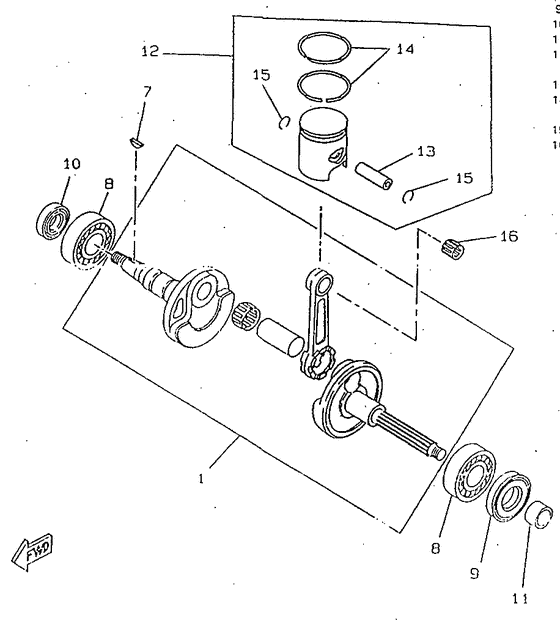 CW50RS Коленвал и поршень