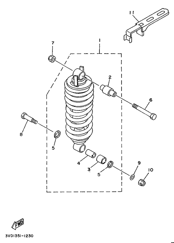 TDM850E Задняя подвеска