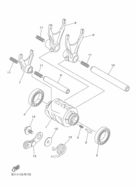 Shift cam & fork