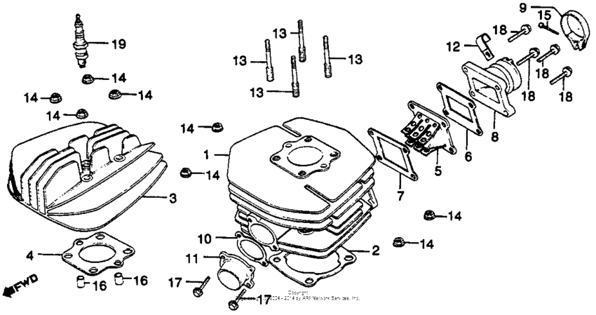 Cylinder head + cylinder