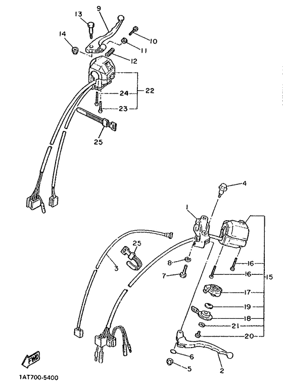 Handle switch. lever