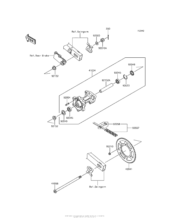  Задняя ступица колеса