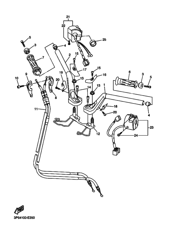 FJR1300A FJR13AV Рулевой рычаг и кабель