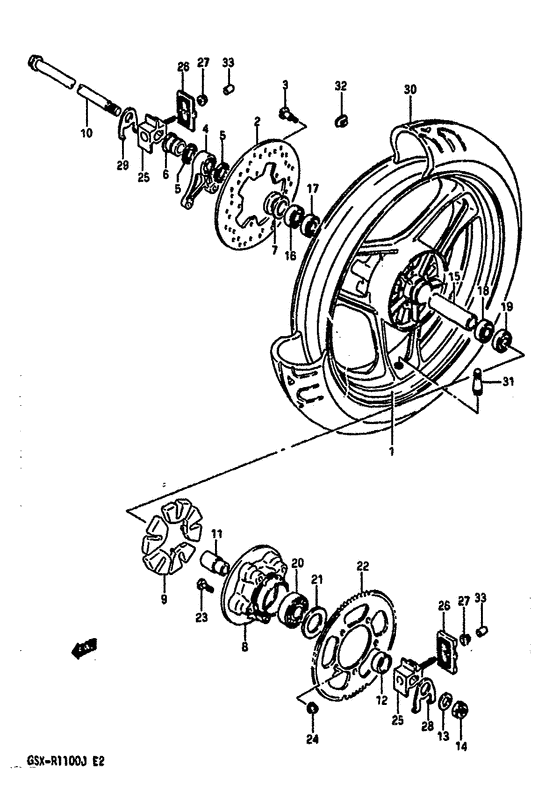 Rear wheel complete assy