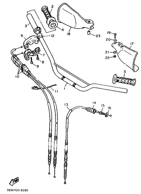 Steering handle. cable