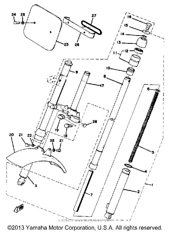 Front fork - front fender