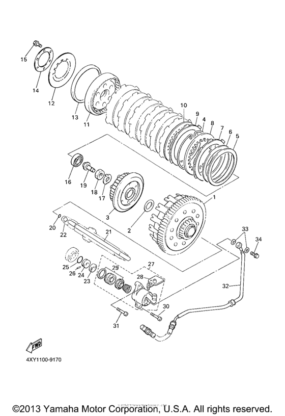 XVZ13CTW Сцепление