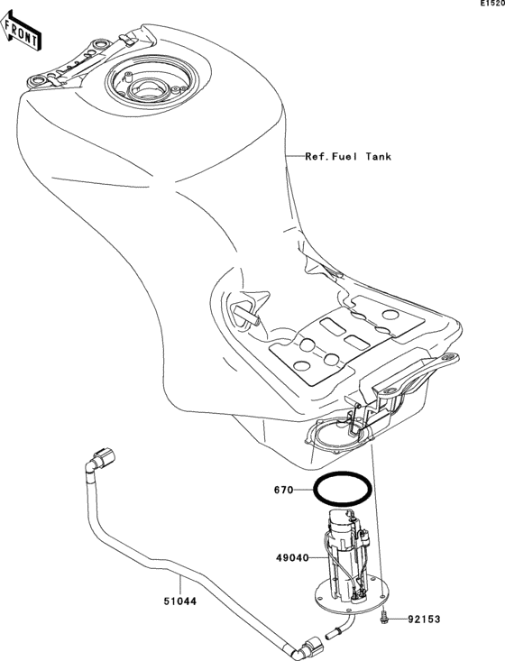 ZX1400 Топливный насос