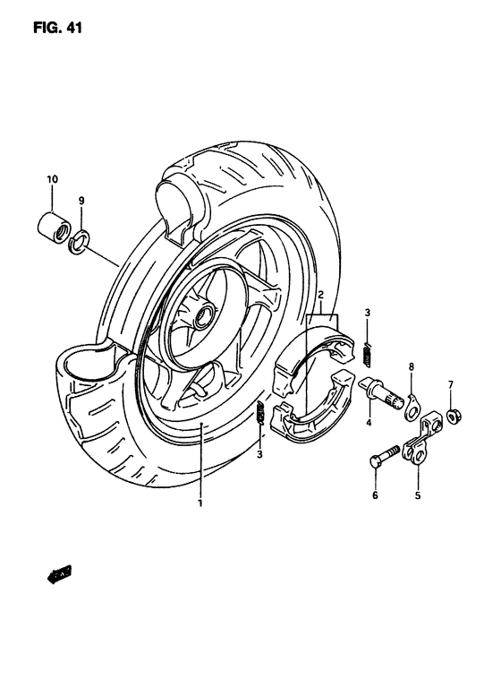 Rear wheel complete assy