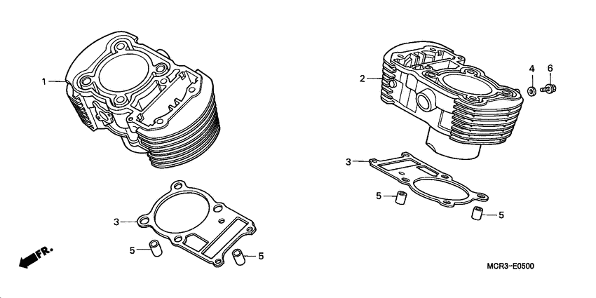 VT750DC2 Цилиндр