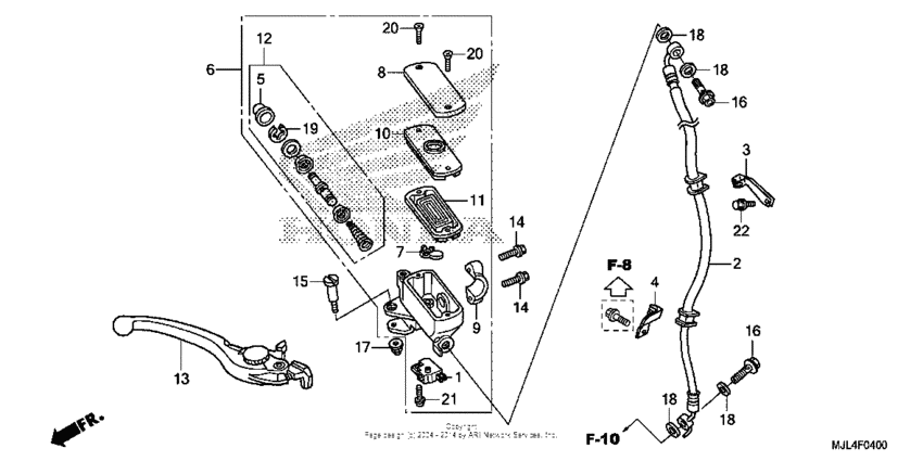 Front brake master cylinder (1)