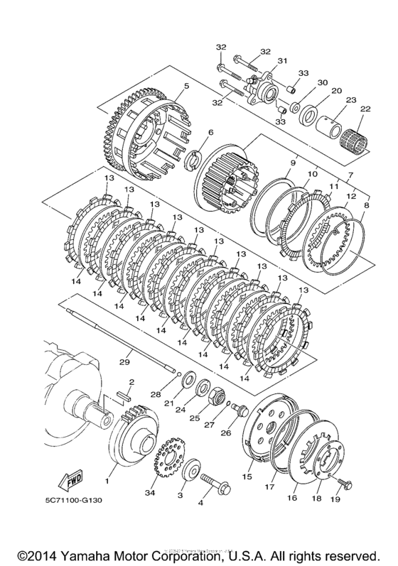 XV1900CU Сцепление