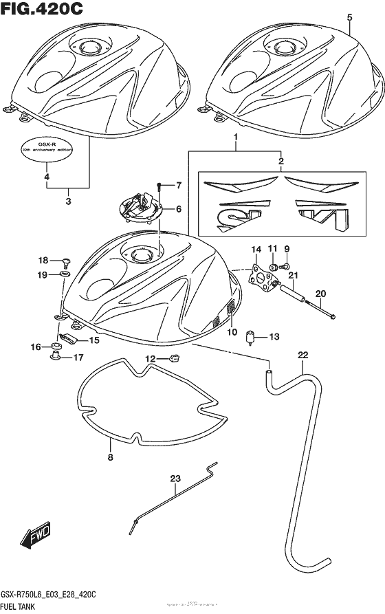 Fuel Tank (Gsx-R750L6 E33)