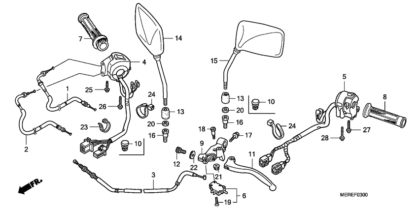 Handle lever/switch/cable