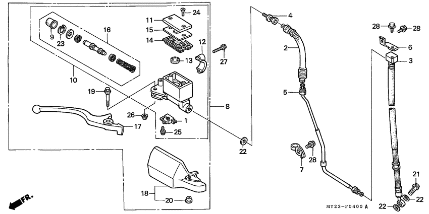 Fr. brake master cylinder