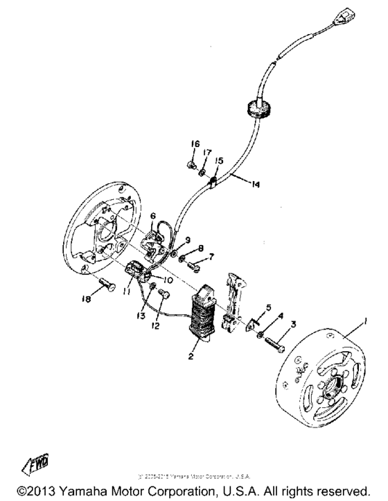 Flywheel magneto