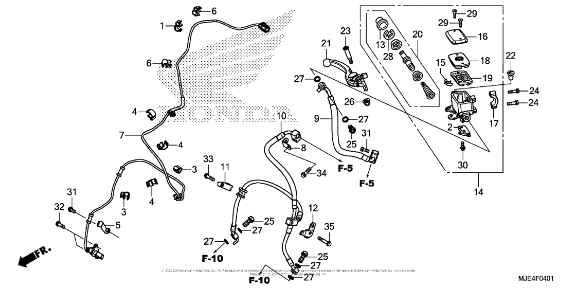 Front Brake Master Cylinder (Cbr650Fa)
