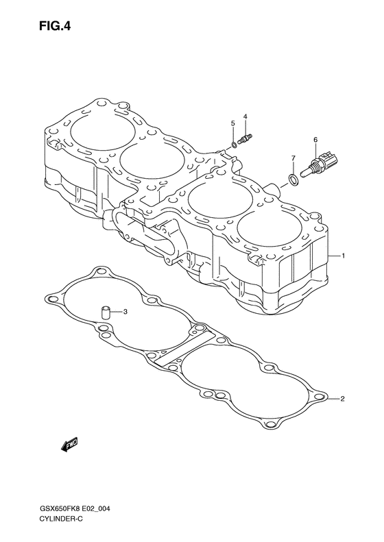 GSX650F Цилиндр