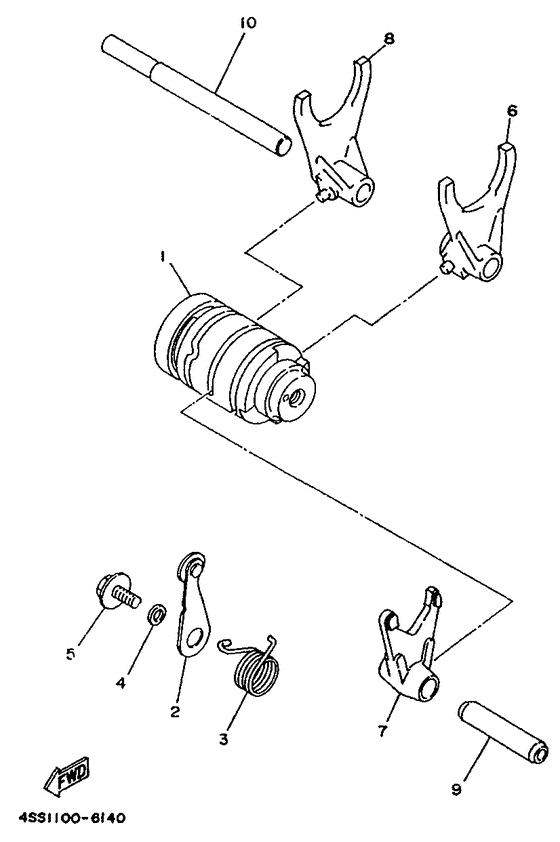 Shift cam. fork
