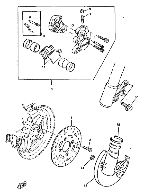 CW50RSX Передний тормоз