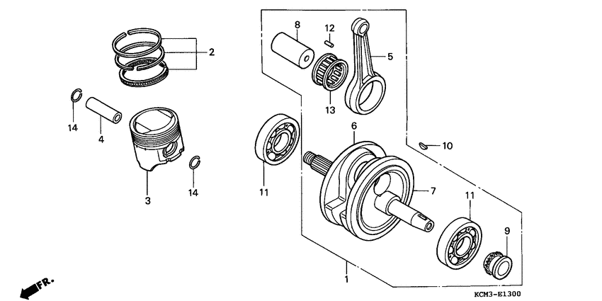 Crankshaft/piston