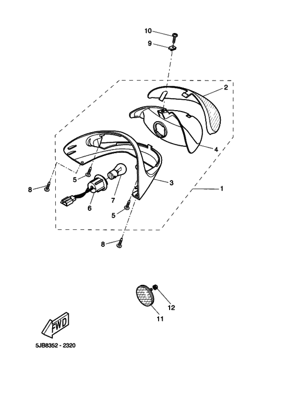 Taillight unit ass`y
