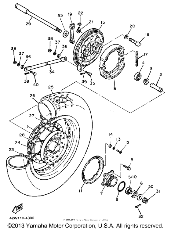 Rear wheel l lc