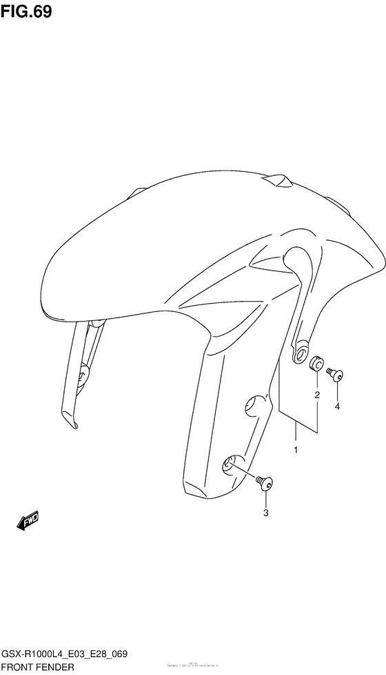 GSX-R1000 Front Fender (Gsx-R1000L4 E28)