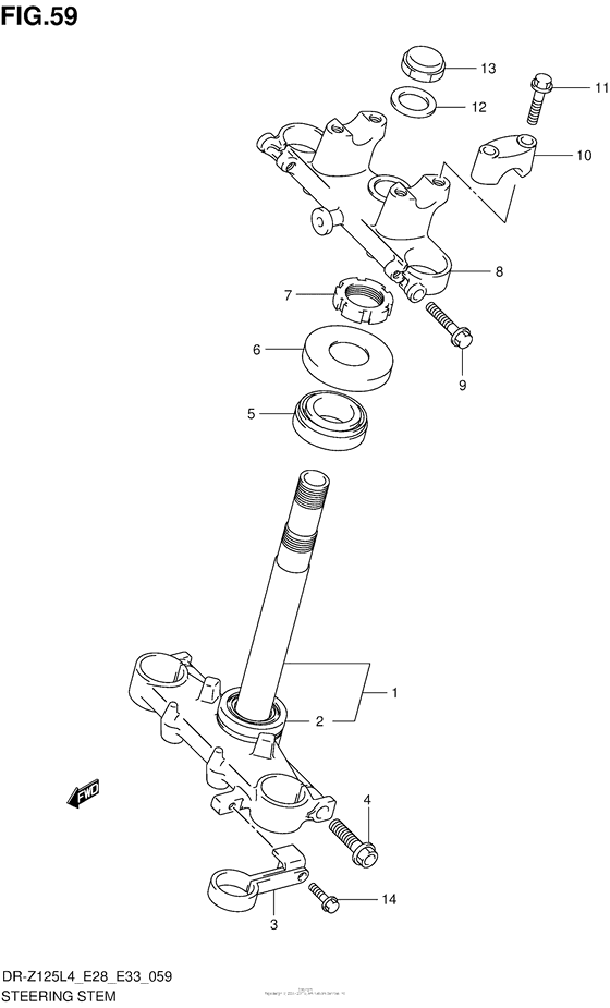 Steering Stem (Dr-Z125L4 E33)