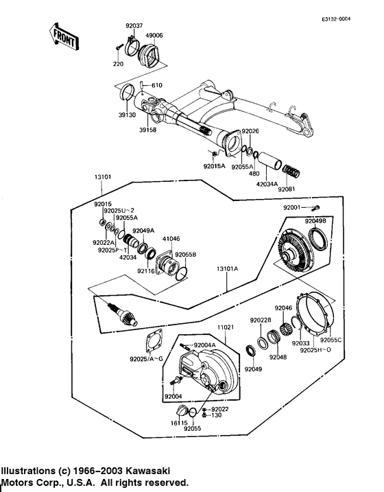 Drive shaft/final gears