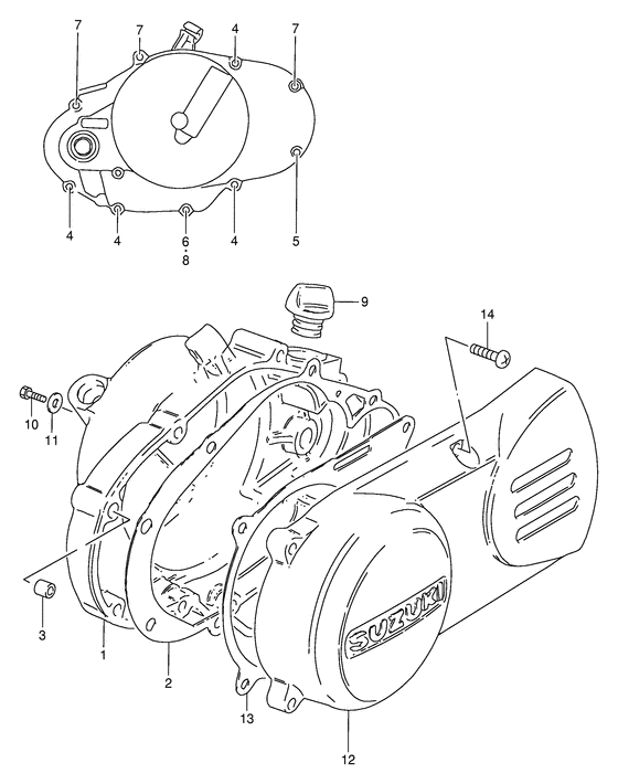 Crankcase cover ass`y  (v