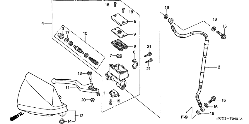 Fr. brake master cylinder