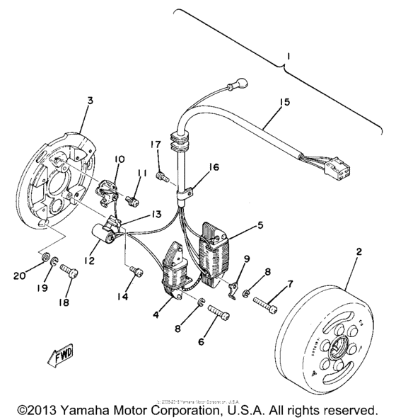 DT250D Flywheel magneto