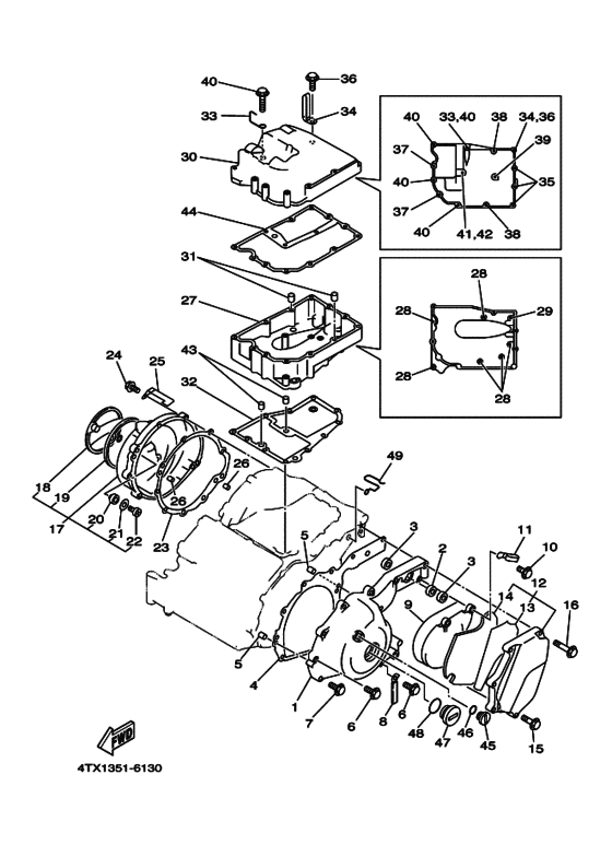 Crankcase cover ass`y  (v