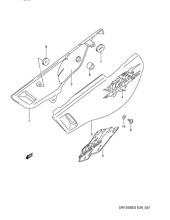 DR125 Обтекатель задний