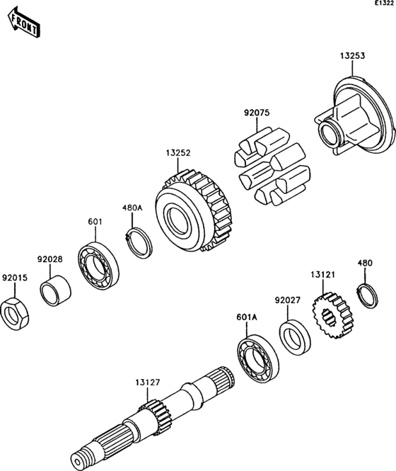 Secondary shaft