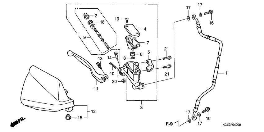 Fr. brake master cylinder