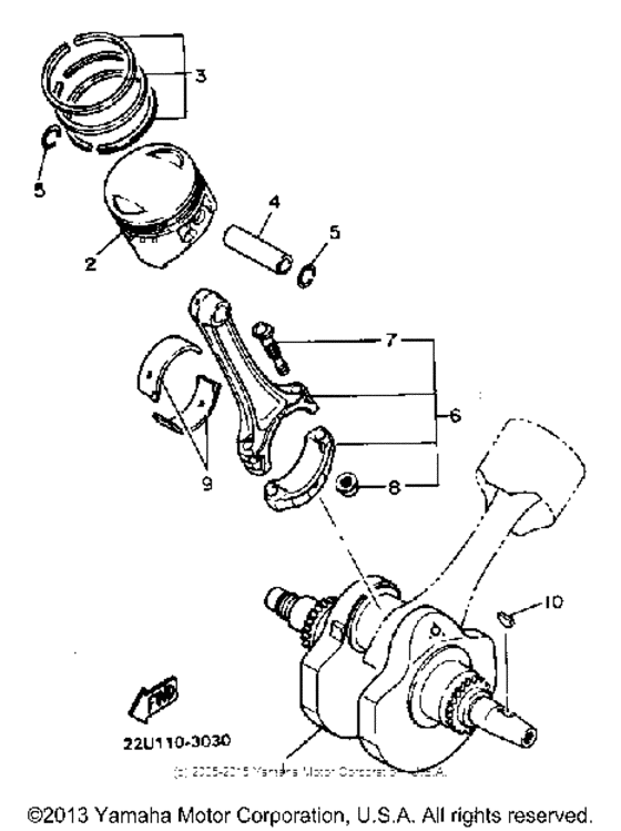 XV500K Crankshaft-piston