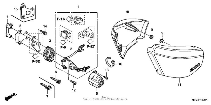 VTX1300C Боковые обтекатели