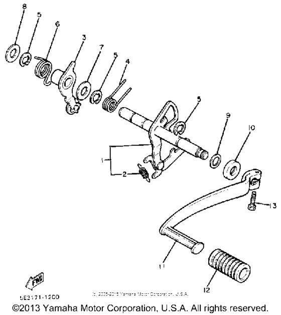 Shift shaft pedal