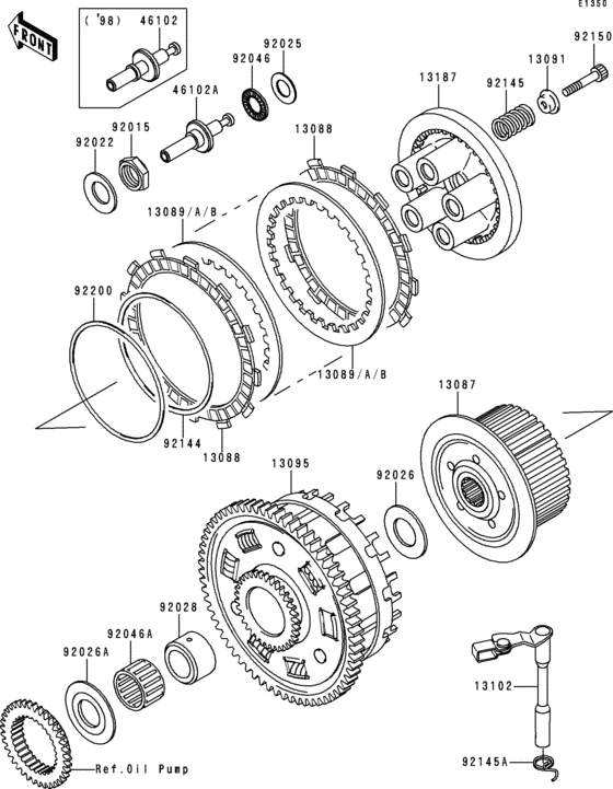 ZX900 Сцепление