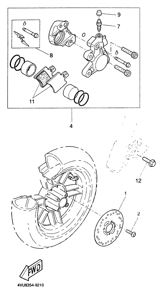 CW50 Etrier de frein avant