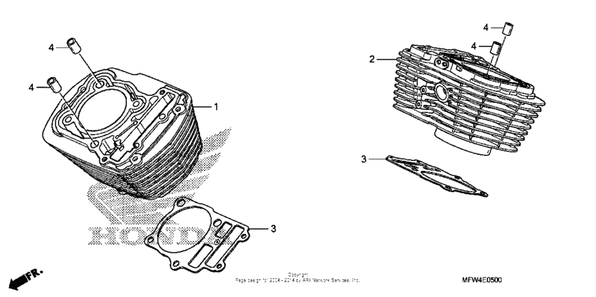 VT1300CS (ABS) Цилиндры