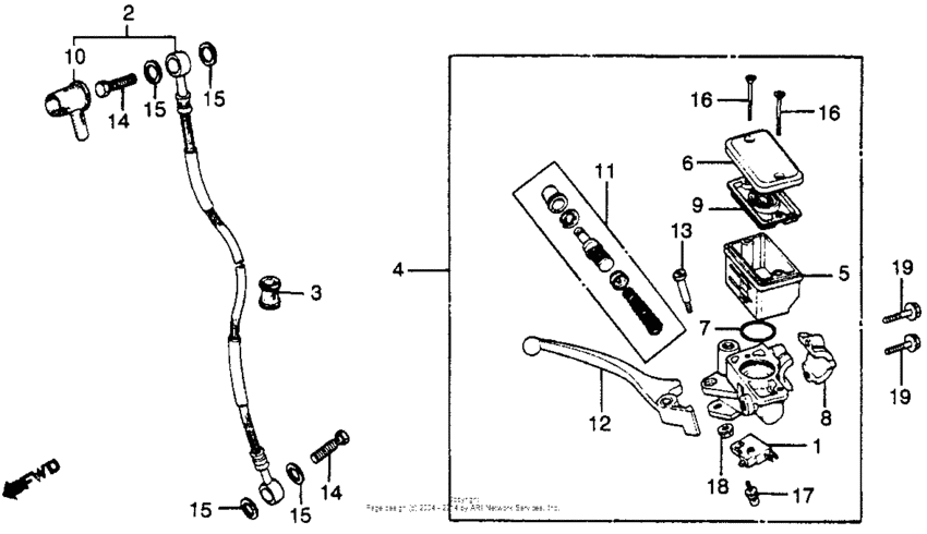 Front brake master cyl 81