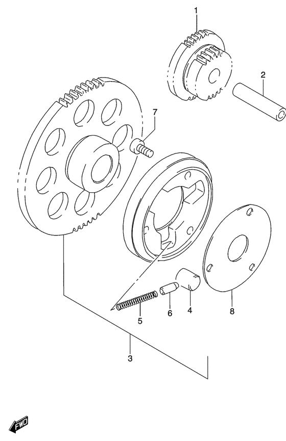 GS500 Муфта стартера
