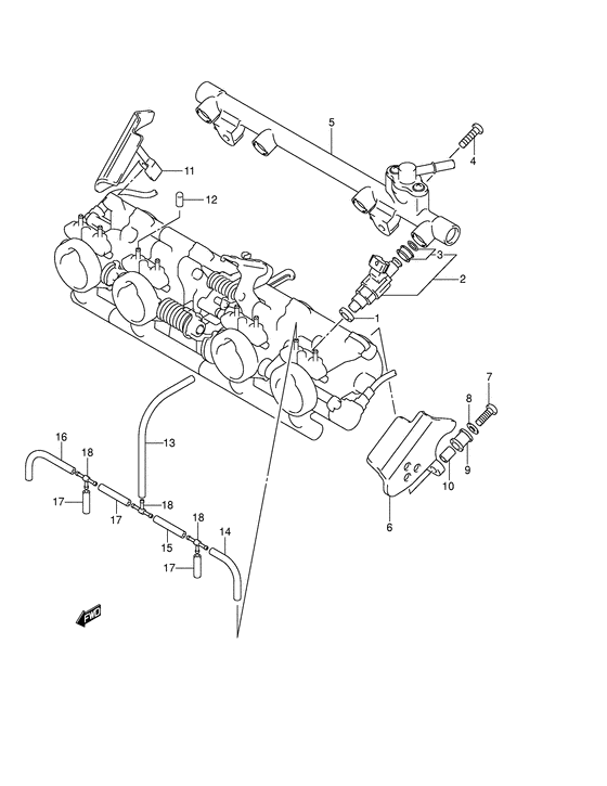 Throttle body hose/joint