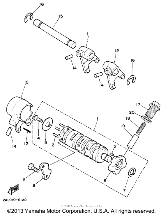 Shift cam-fork