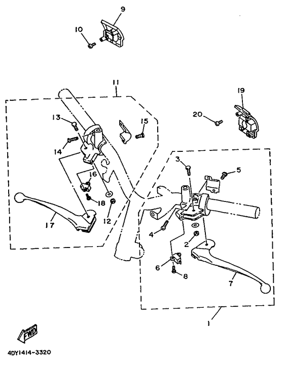 Handle switch. lever